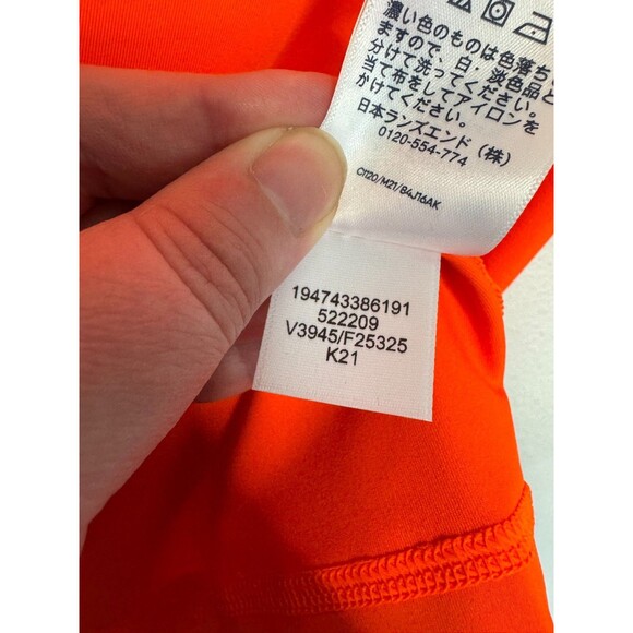 Lands’ End Boys XL Husky Rash Guard Colorblock Orange Blue Short Sleeve Beach - Picture 8 of 10